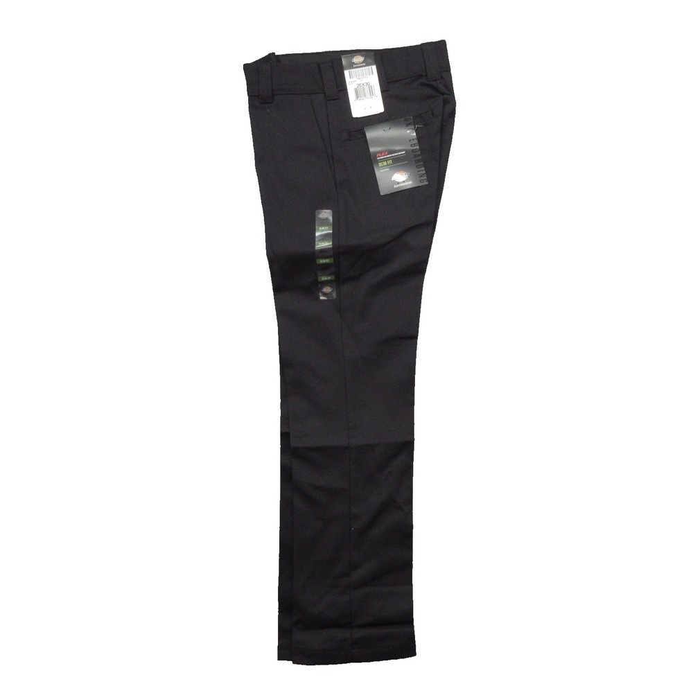 Dickies Pants Mens 26x30 Black Slim Fit Flex Skateboarding Workwear New